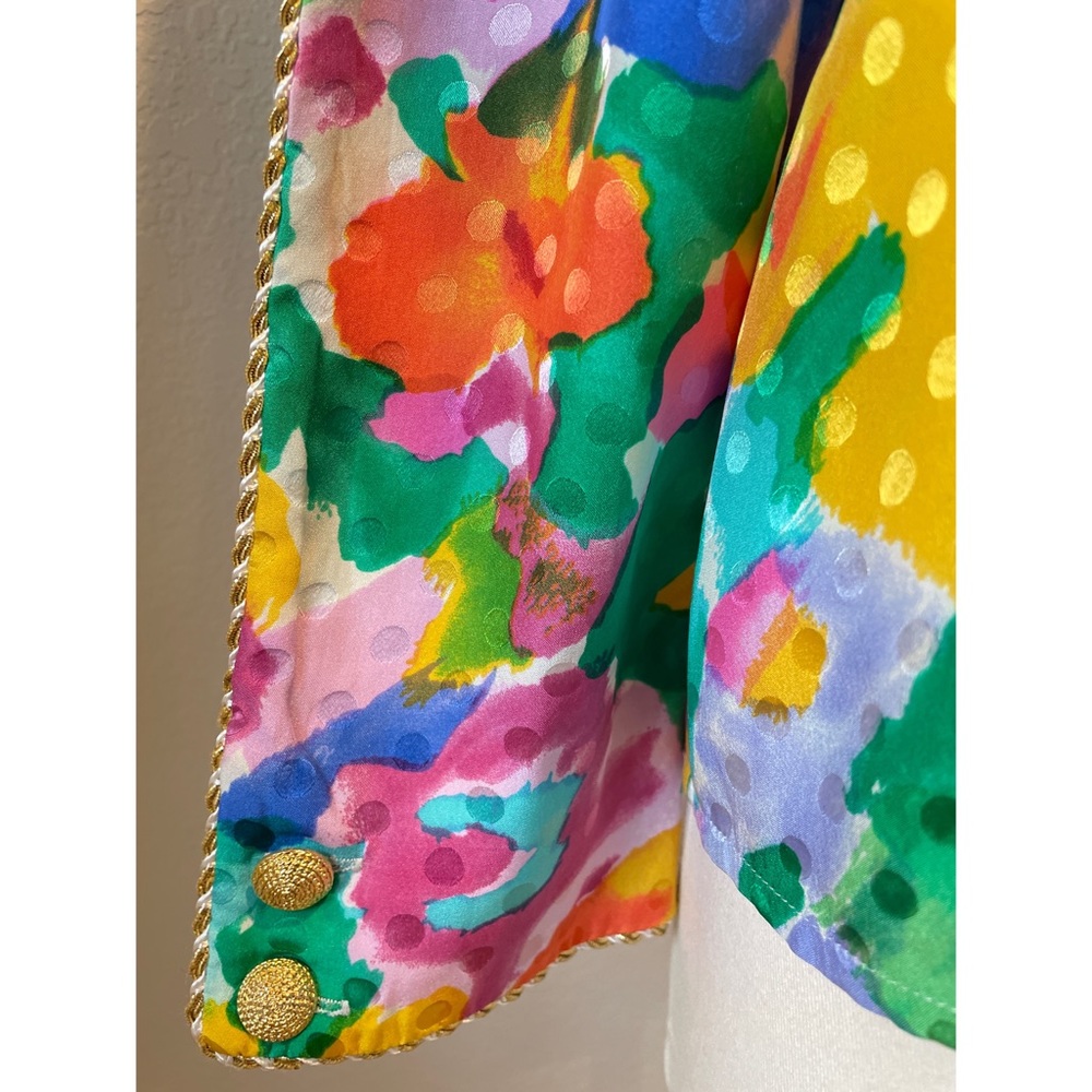 Beautiful Vintage 100% Silk Blouse “Exit Shops” View 5